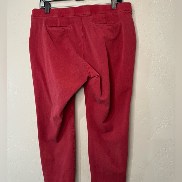J. Jill Premium Bi-Stretch Cropped Pants Cranberry Red Capri Size 14‎ - Picture 3 of 12
